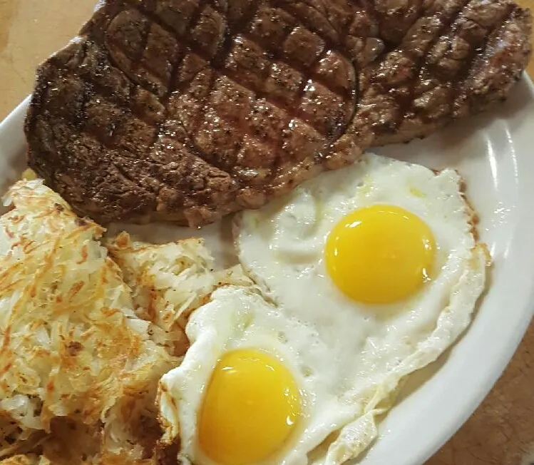 Ribeye 2 Eggs Potato Toast